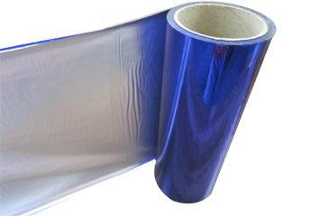 Blue color Metalized PET coated PE Film for Bubble and PE foam production